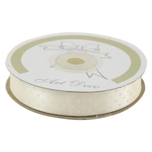 Panglica satin cu buline 15mmx25m 478806