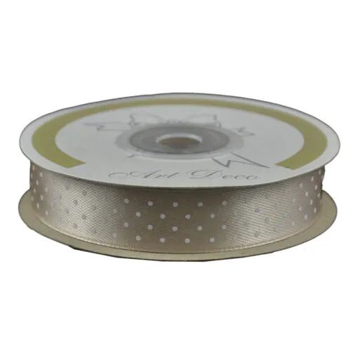 Panglica satin cu buline 15mmx25m 478991