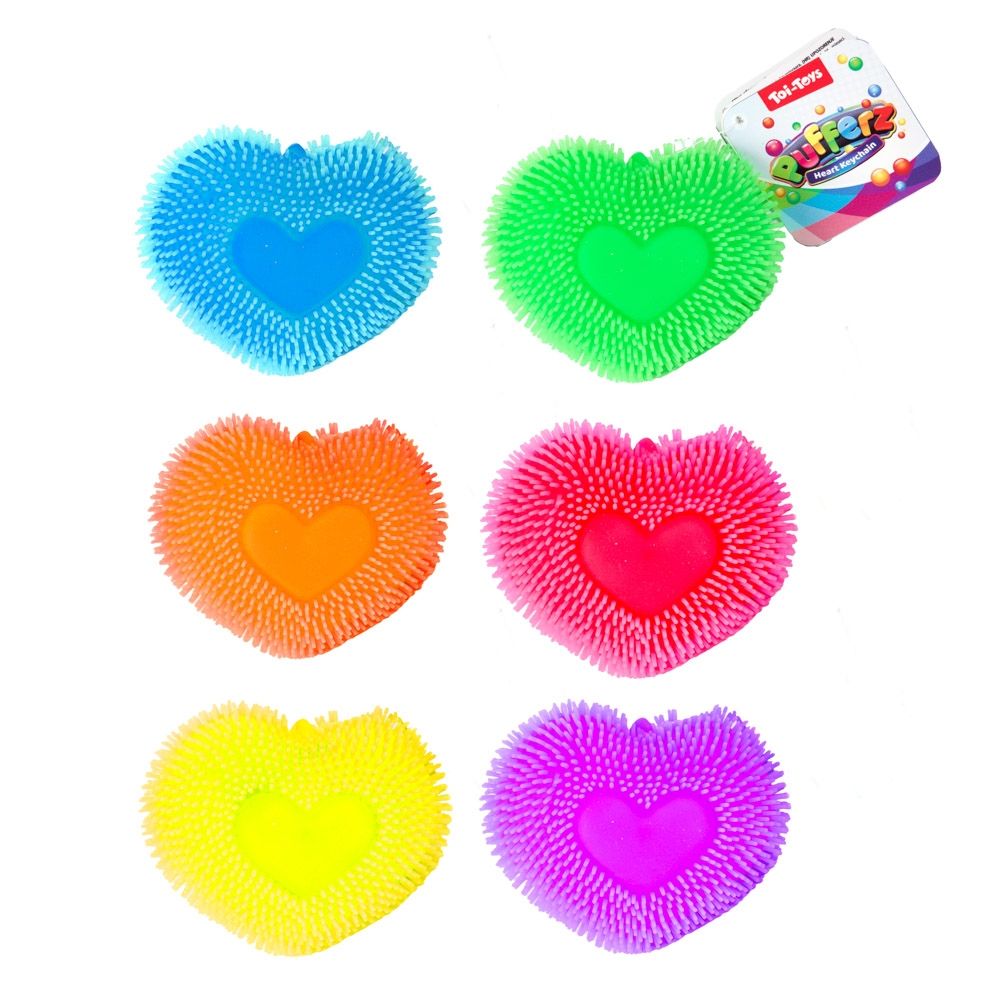 Jucarie pufferz breloc inimioara 7cm toi-toys 35193z