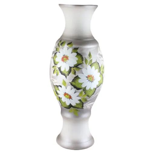 Vaza de podea din ceramica 65 cm, pictata manual