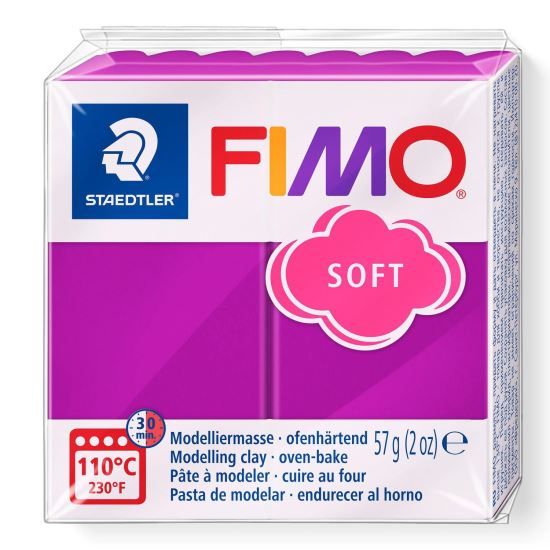 Plastelina fimo soft 56g cul 61 violet purpuriu sth-8020-61