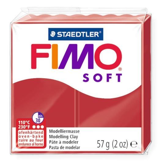 Plastelina fimo soft 56g cul 2 rosu christmas sth-8020-2