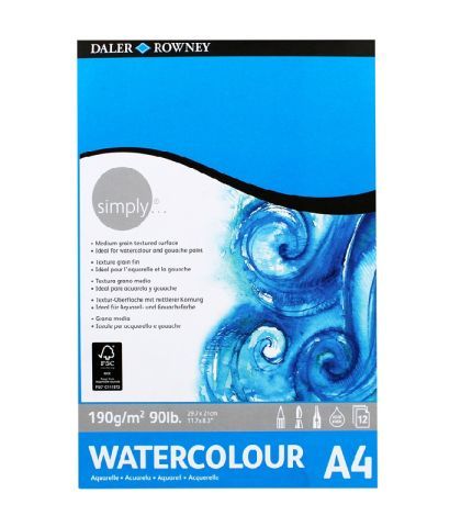 Bloc simply watercolour 190g a4 fl431532400