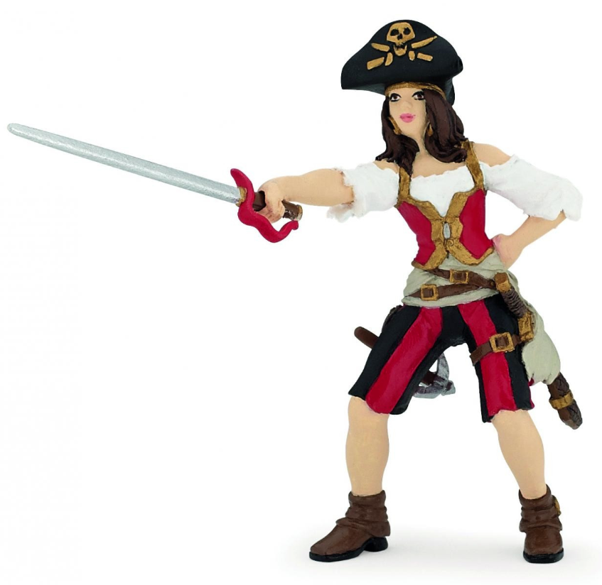 Papo figurina femeie pirat bruneta papo39466