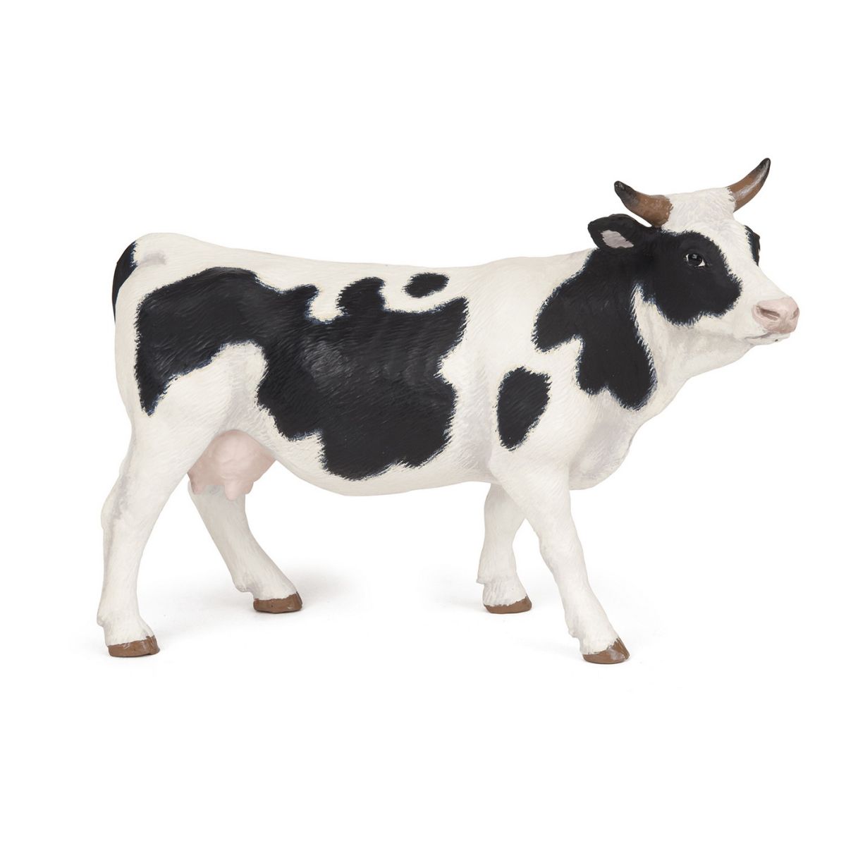 Figurina vacuta cu blana alba si neagra papo51148