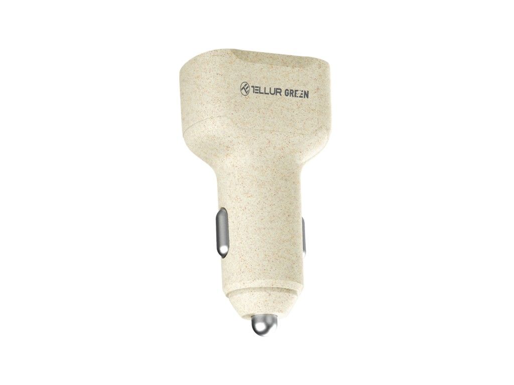 Incarcator auto tellur green 36w 6a crem tll151341