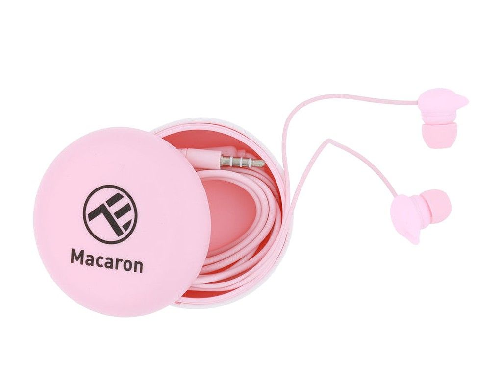 Casti in-ear cu fir tellur macaron roz tll162122
