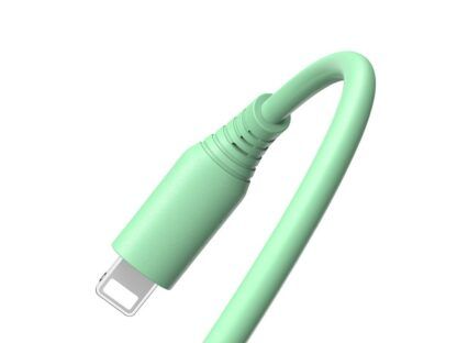 Cablu silicon tellur usb 3a 1m verde tll155398