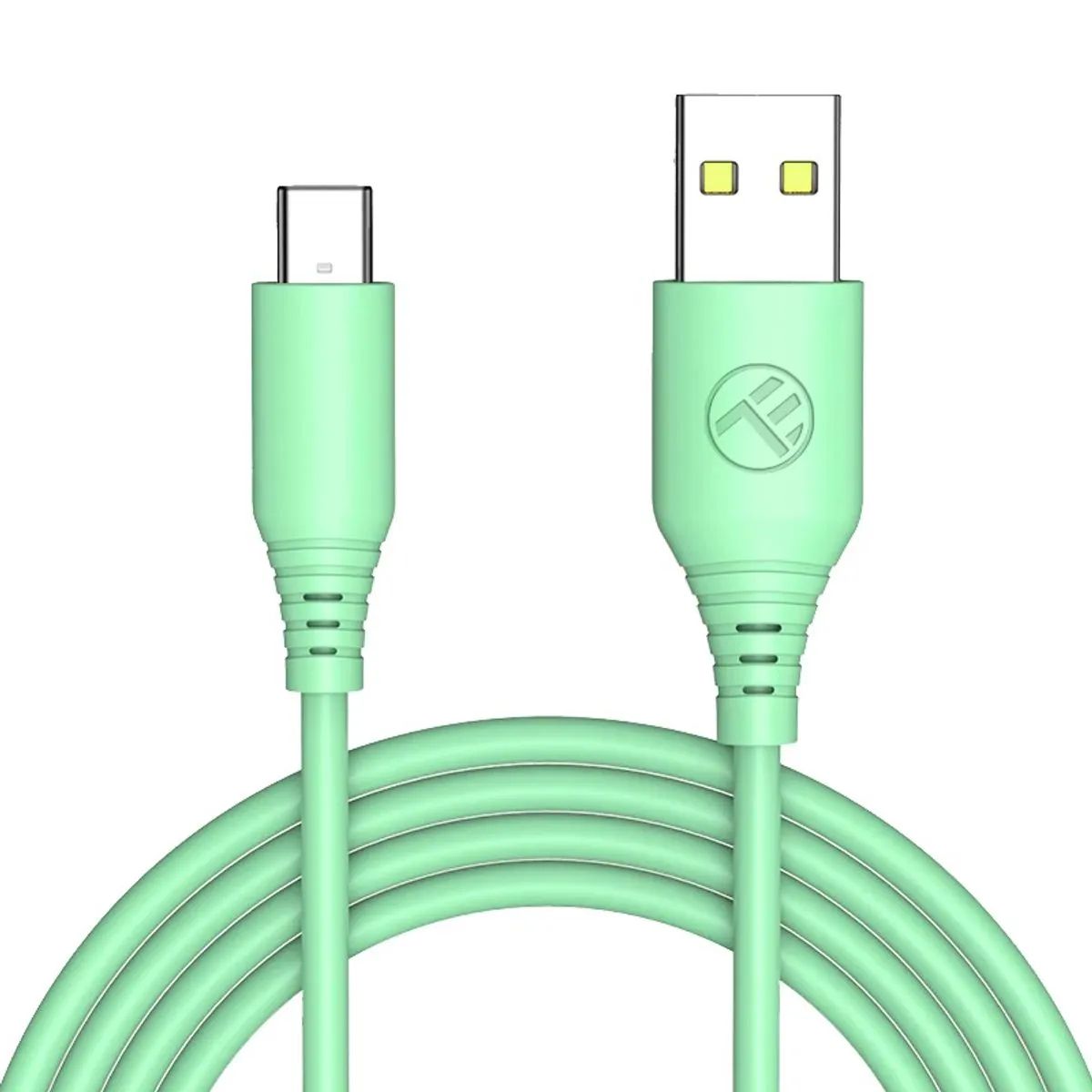 Cablu silicon tellur usb to type-c 3a 1m verde tll155401