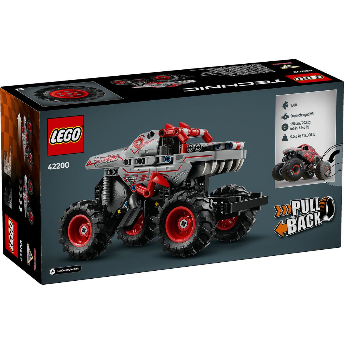 Lego technic monster jam thunderroarus pull-back l42200