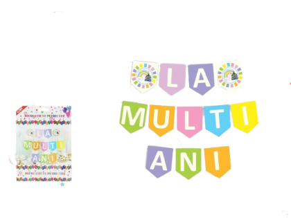 Decoratiune party la multi ani curcubeu 063551