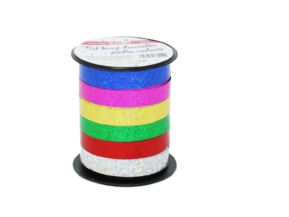 Set benzi decorative pentru cadouri 1cm x 3m 6buc