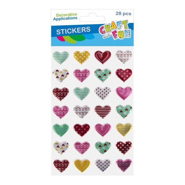 Accesorii creatie sticker autoadeziv inimi div cul a2366