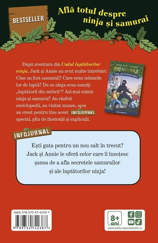 Portalul Magic Infojurnal: Ninja si samurai - Mary Pope Osborne, Will Osborne