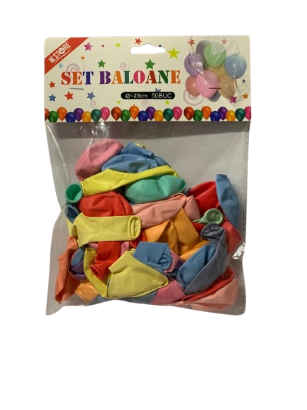 Set baloane pastel 23cm 2.2g 50buc 035407