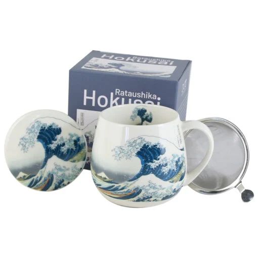 Cana portelan cu infuzor metalic si capac 430 ml the great