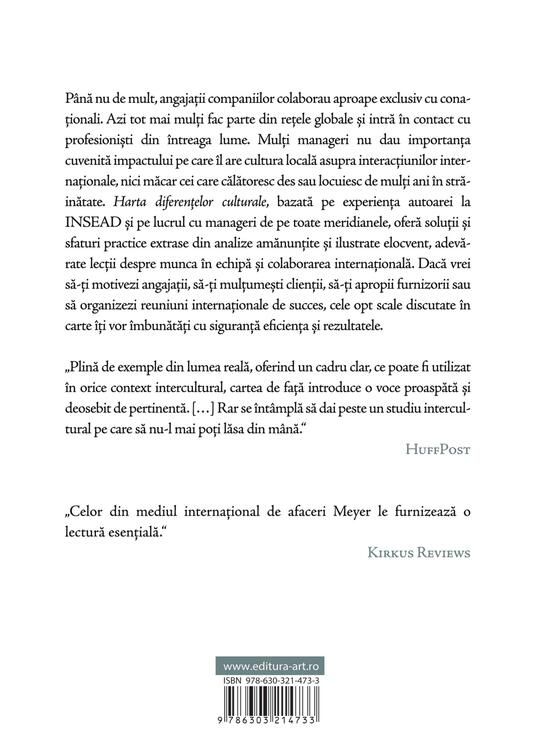 Harta diferentelor culturale - Erin Meyer