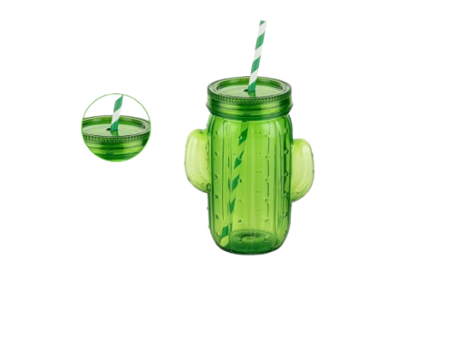 Cana cu capac si pai 450ml ak 715