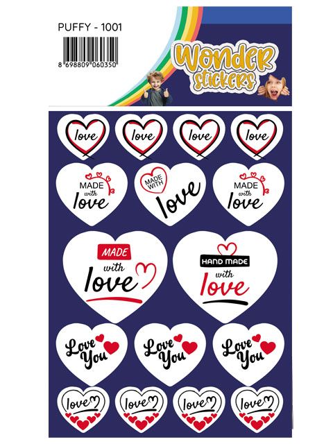Sticker puffy love series 1001 tanex