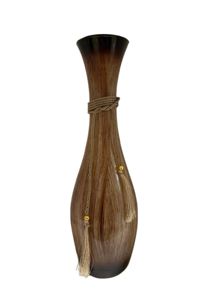 Vaza din sticla 36cm gold glass maro cu auriu