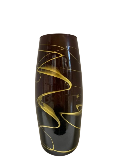 Vaza din sticla gold glass roz 37cm