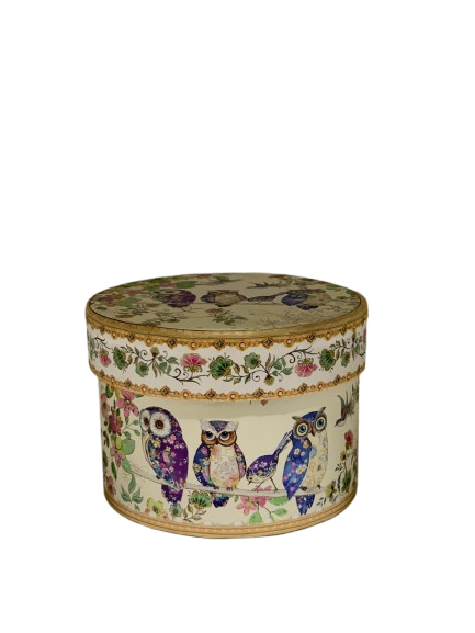 Cutie pentru bijuterii  din carton rotunda bufnita 679239