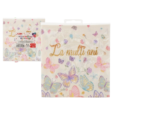 Set servetele party fluturi 33x33cm 10buc 082585