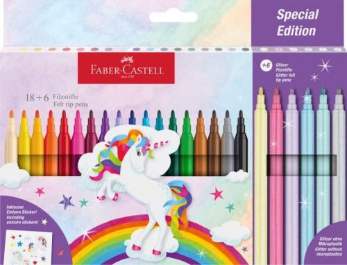 Carioca 18+6 culori unicorni faber-castell fc554221