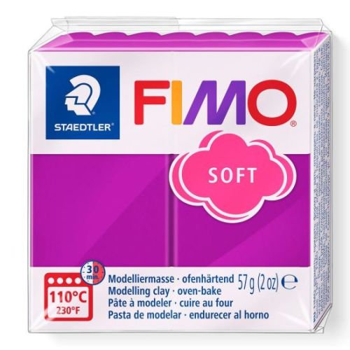 Plastelina fimo soft 56g cul 61 violet purpuriu sth-8020-61