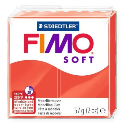 Plastelina fimo soft 56g cul 24 rosu indian sth-8020-24
