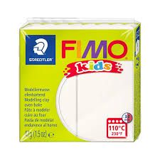 Plastelina fimo kids 42g alb sth-8030-0