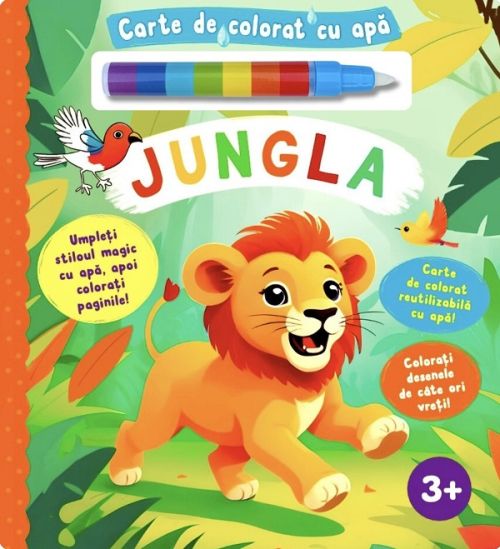 Jungla. Carte de colorat cu apa