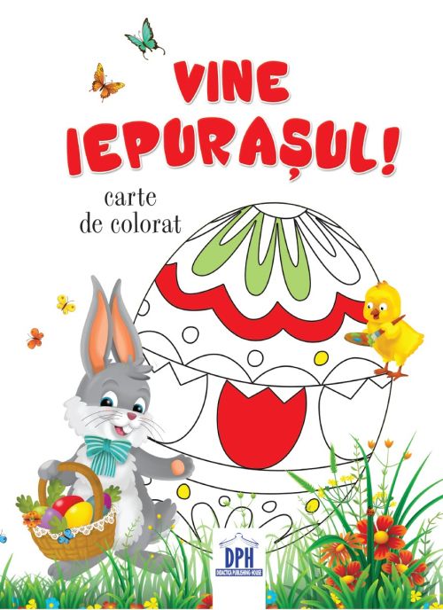 Vine iepurasul! Carte de colorat