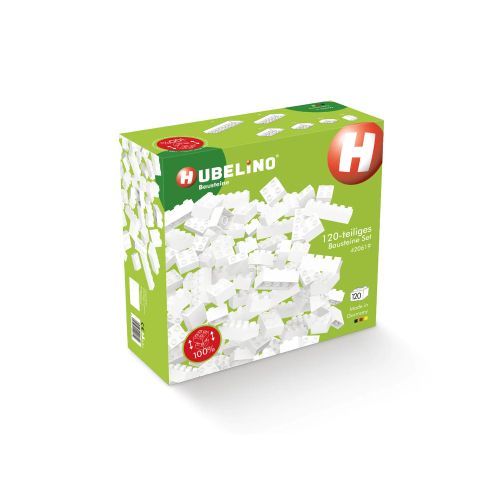 Blocuri de constructie albe hubelino 120 piese 420619