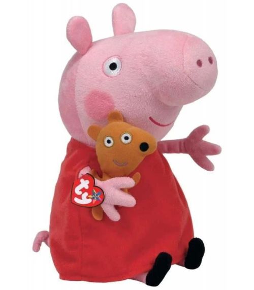 Plus ty 28cm beanie babies peppa pig peppa ty96230