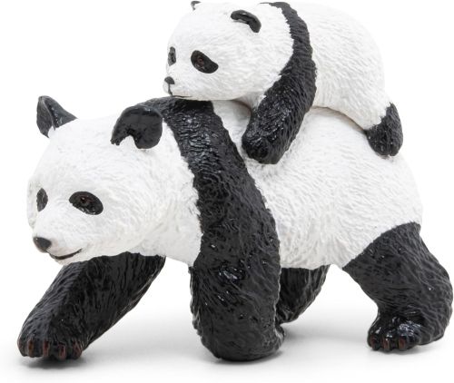 Figurina ursulet panda cu pui papo50071