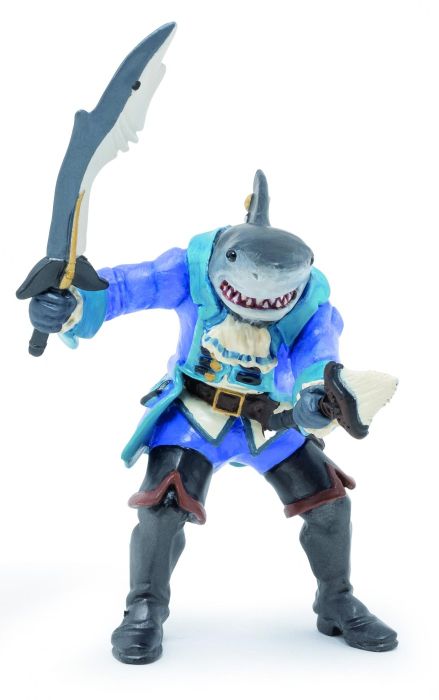Papo figurina mutant rechin cu jacheta albastra papo39480