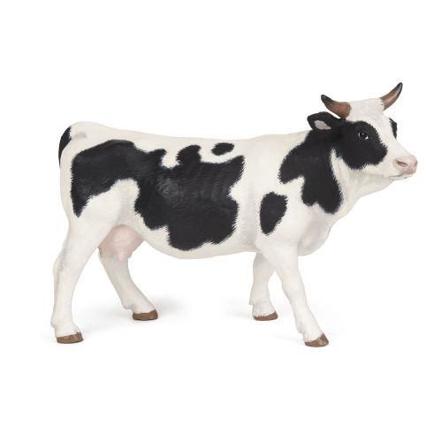 Figurina vacuta cu blana alba si neagra papo51148