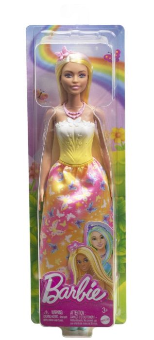 Barbie papusa barbie cu parul blond si galben mthrr09