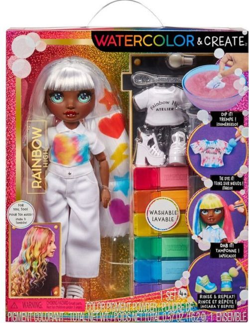 Rainbow high watercolor create papusa ochiverzi mga507734euc