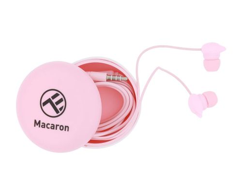 Casti in-ear cu fir tellur macaron roz tll162122