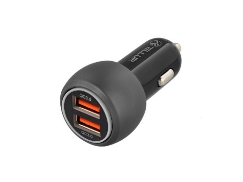 Incarcator auto tellur fcc8 6a 36w negru tll151261