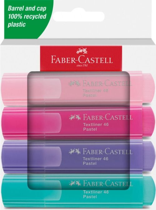 Textmarker set 4 carton pastel 1546 2024 fc254654