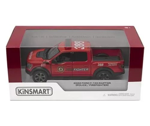 Masinuta metalica ford f-150 raptor pol/pompieri kt5436wdpr