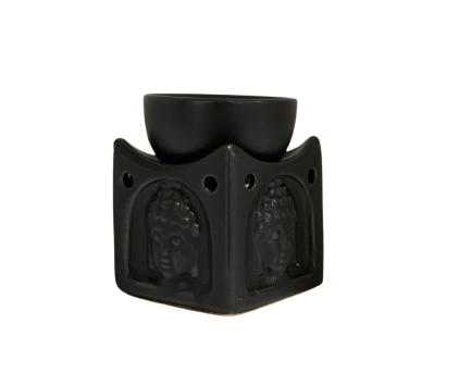 Candela aromaterapie din ceramica budha mat