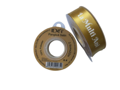 Panglica satin la multi ani 2.5cm*22m