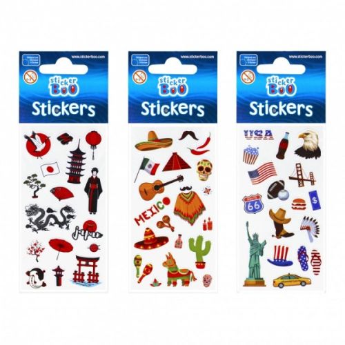 Accesorii creatie sticker calatorii usa/japonia/mexic a1739