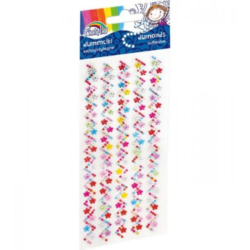 Accesorii creatie diamante autoadezive 5 dantele flori 25cm