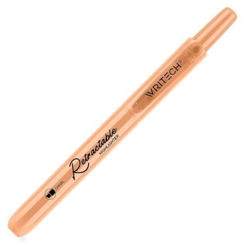 Textmarker retractabil writech pastel-mandarina w-805s