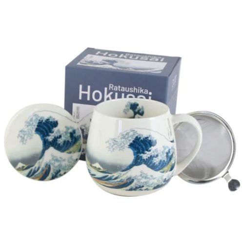 Cana portelan cu infuzor metalic si capac 430 ml the great